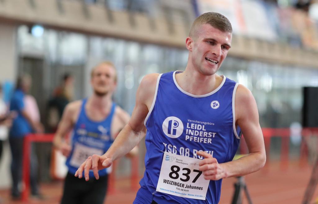 S&uuml;ddeutsche Hallenmeisterschaften: Weizinger erf&uuml;llt Norm, Kraus mit pers&ouml;nlicher Bestleistung