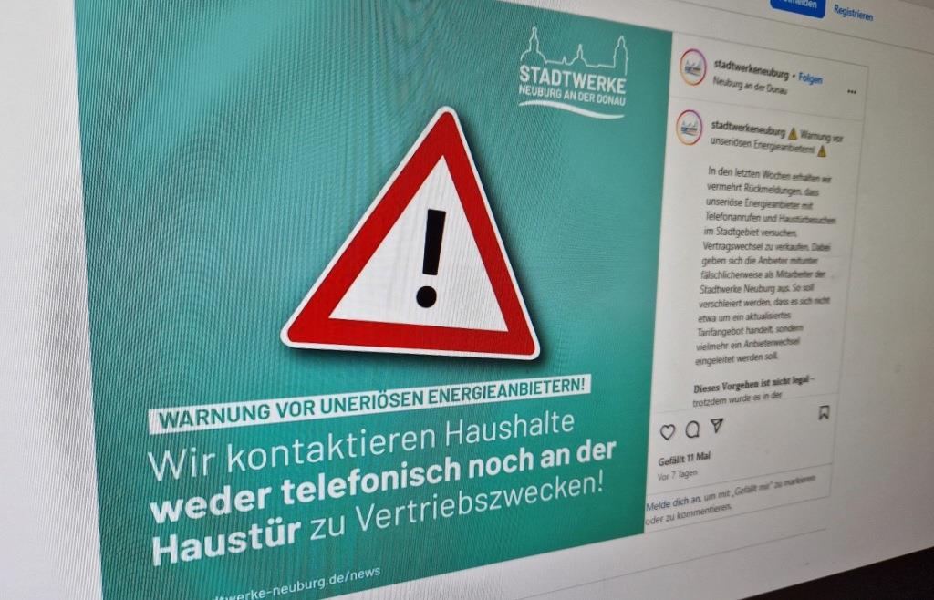 Stadtwerke Neuburg warnen vor falschen Vertretern an der Haustür