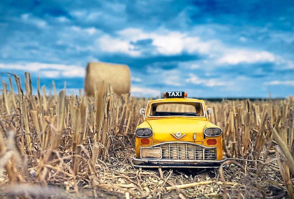 Wie-kommt-das-Yellow-Cab-nur-ins-Getreidefeld-