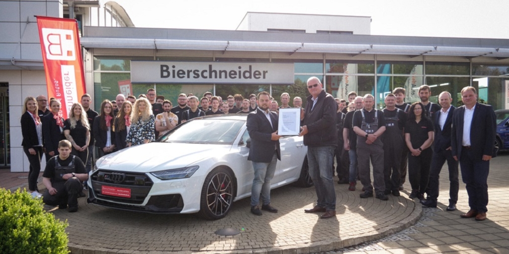 Auszeichnung für Auto Bierschneider Audi Top Service Partner 2022