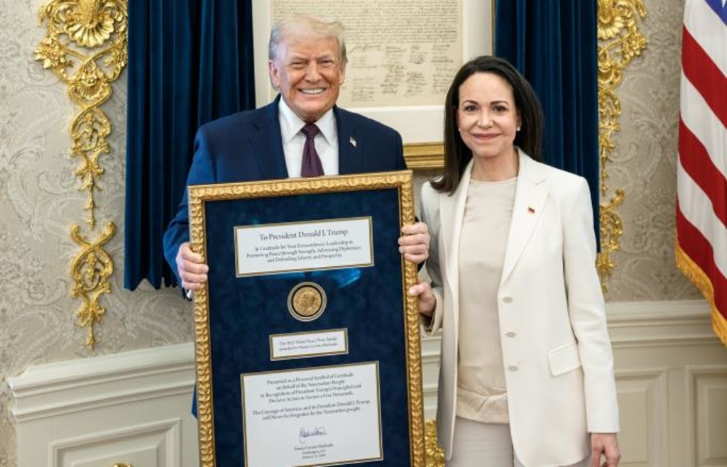 Venezolanische-Politikerin-Machado-bergibt-ihren-Friedensnobelpreis-an-Trump
